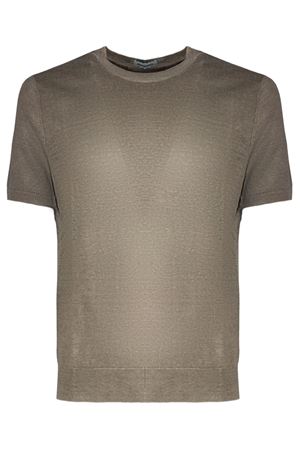 Beige linen blend T-shirt DIANA STUDIO | MSS25SIN57455